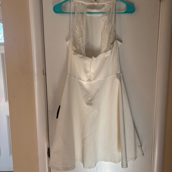 Lulu's White Lace Back Mini Dress - Picture 7 of 8